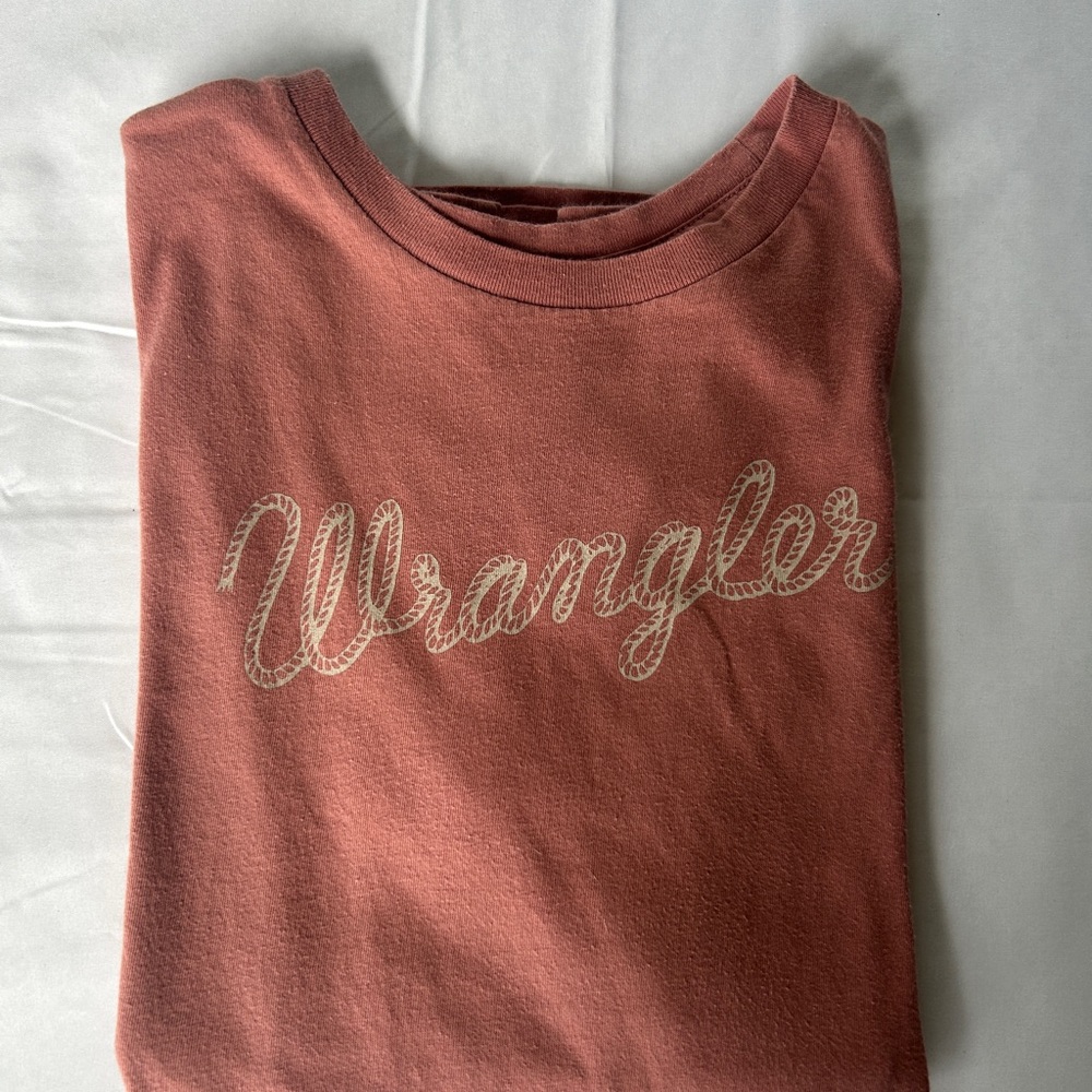 Wrangler Pink Short Sleeve Tee Classic Crew